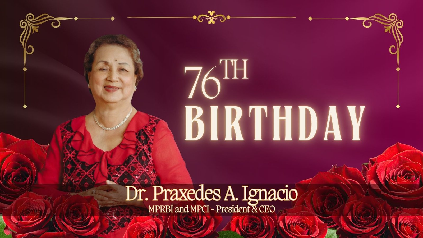 Happy 76th Birthday, Dr. Praxedes A. Ignacio!